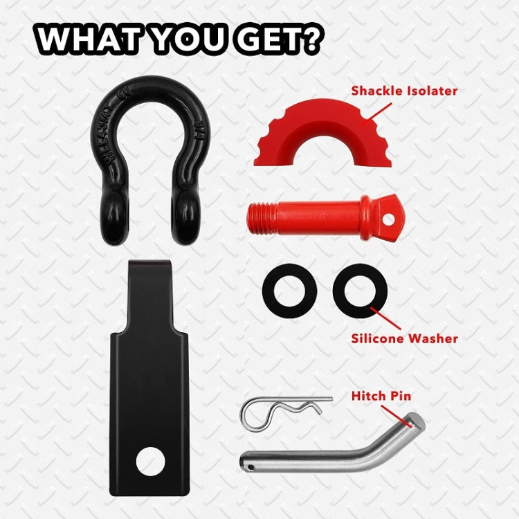 Solid Trailer Arm Off-Road Vehicle Rear Bumper Modified Traction Connector, Color: Black Red - Towing Bars by PMC TechLife | Online Shopping South Africa | PMC TechLife | Buy Now Pay Later Mobicred