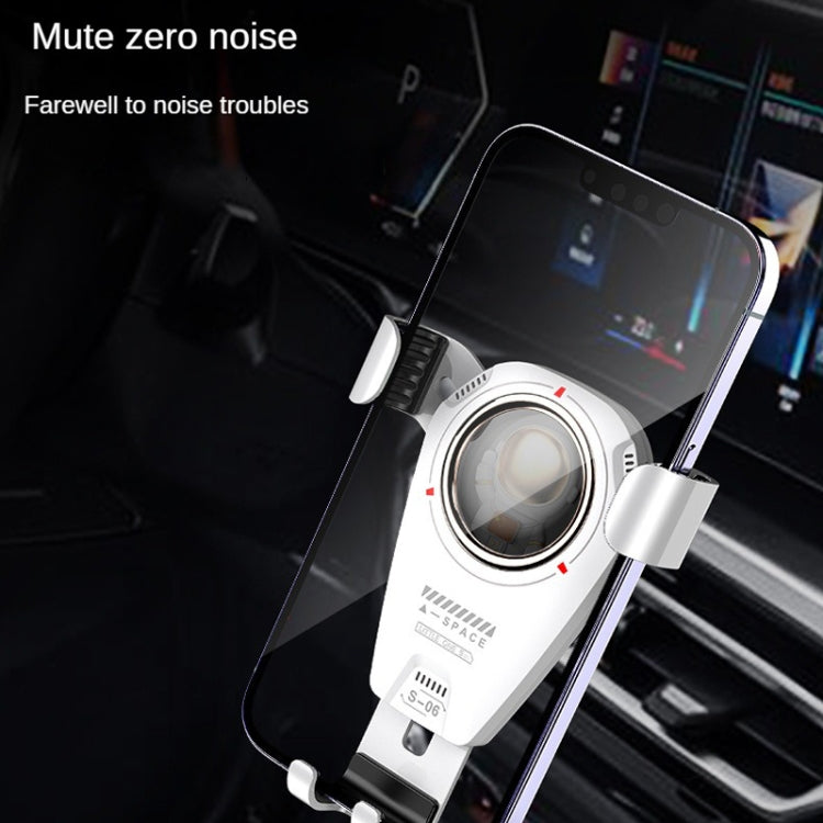 S-06 Car Air Outlet Gravity Holder Retractable Rotating Mobile Phone Bracket(White) - free shipping - PMC TechLife - Order now!