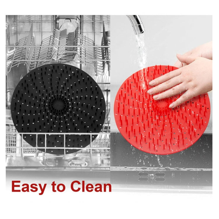 Air Fryer Reusable Silicone Liner Mat Non-Stick Steamer Pad Kitchen Accessories Square Black 23cm - free shipping - PMC TechLife - Order now!