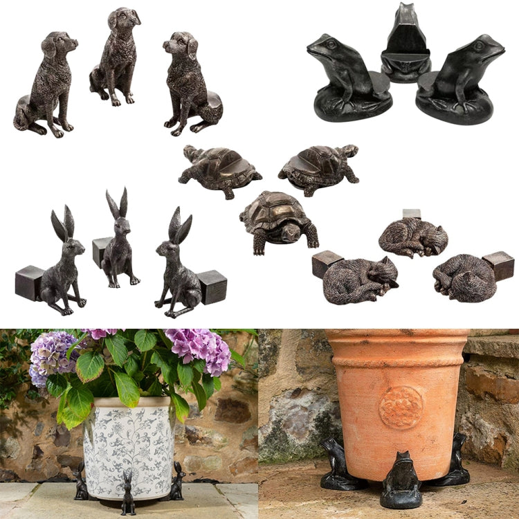 3pcs/set Flower Pot Feet Stand Animal Shape Resin Plant Pots Risers Pad(Poodle) - Yard & Garden Decor by PMC TechLife | Online Shopping South Africa | PMC TechLife | Buy Now Pay Later Mobicred