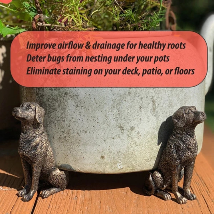 3pcs/set Flower Pot Feet Stand Animal Shape Resin Plant Pots Risers Pad(Cat) - Yard & Garden Decor by PMC TechLife | Online Shopping South Africa | PMC TechLife