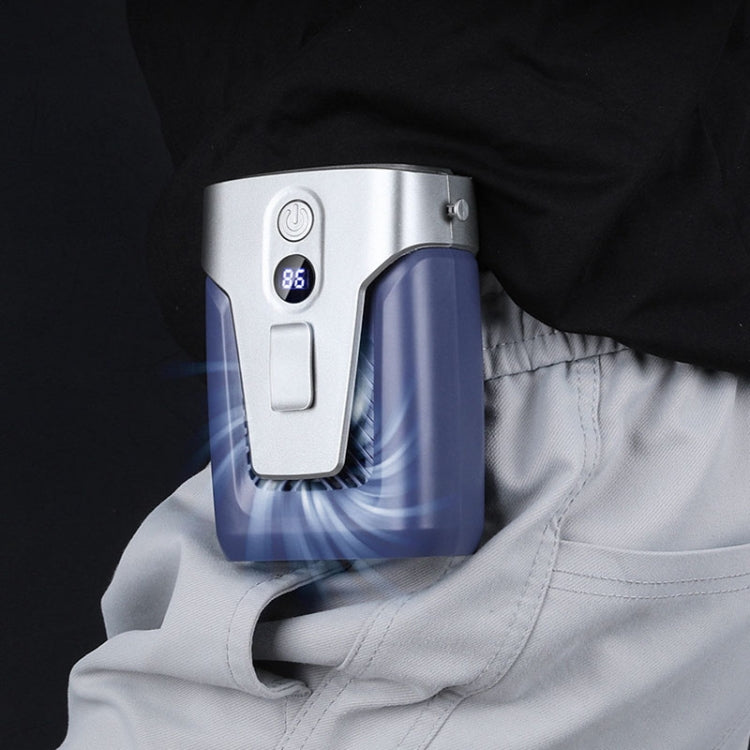 Outdoor Portable Waist High Wind Leafless Hanging Neck Fan With Power Function(Deep Space Gray) - Electric Fans by PMC TechLife | Online Shopping South Africa | PMC TechLife | Buy Now Pay Later Mobicred