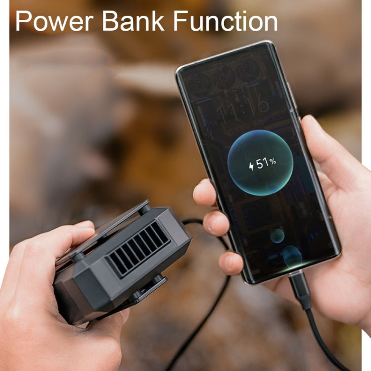 Outdoor Waist-mounted Lighting Fan with Power Function Multifunctional Bracket Hanging Neck Fan(White) - Electric Fans by PMC TechLife | Online Shopping South Africa | PMC TechLife | Buy Now Pay Later Mobicred