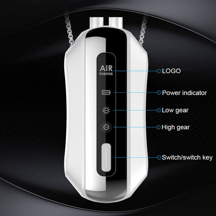 Portable Negative Ion Air Purifier Home Hanging Neck Purifier, Style: Chain Style (Black) - free shipping - PMC TechLife - Order now!