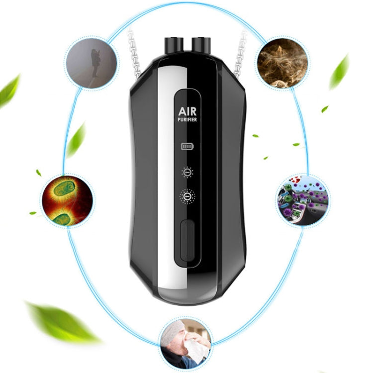 Portable Negative Ion Air Purifier Home Hanging Neck Purifier, Style: Chain Style (White) - free shipping - PMC TechLife - Order now!