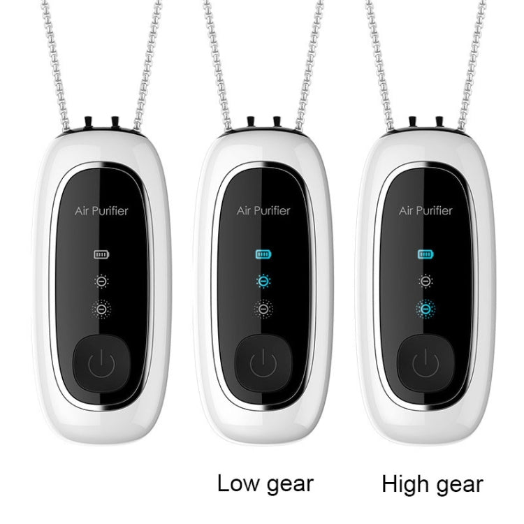 Upgrade Dual-brush Negative Ion Air Purifier Neck Small Portable Air Purifier, Style: Chain Model (Black) - free shipping - PMC TechLife - Order now!