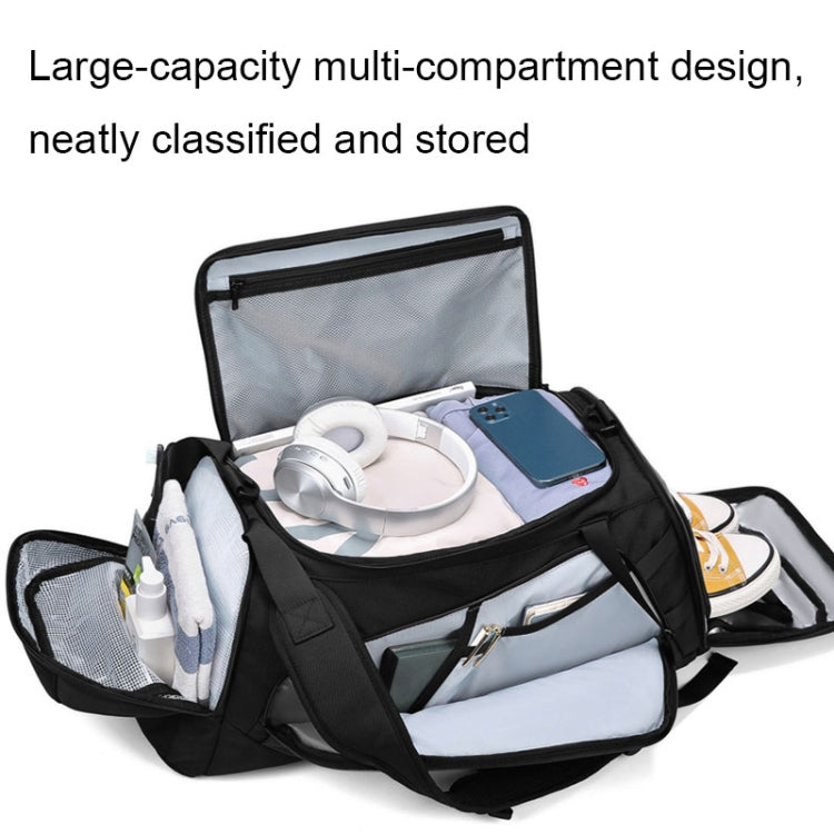 MINGLU Large-Capacity Dry And Wet Separation Gym Bag Messenger Training Bag(Grey) - Travel Bags by PMC TechLife | Online Shopping South Africa | PMC TechLife