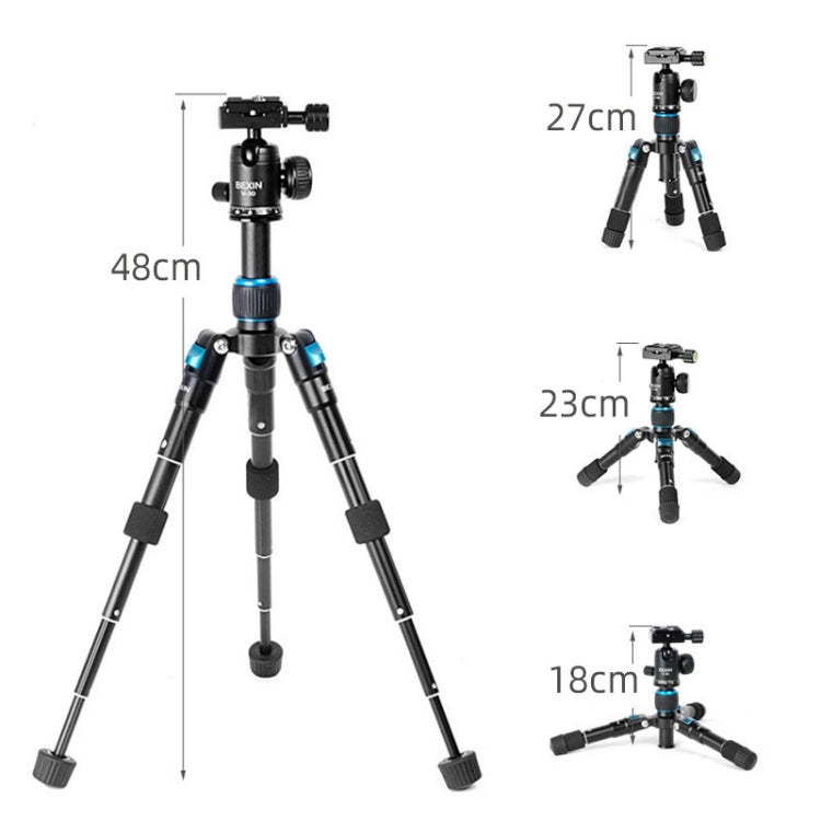 BEXIN V30 Adjustable Aluminum Alloy Desktop Camera Tripod Mini Portable Folding Live Tripod(MS08-S) - free shipping - PMC TechLife - Order now!