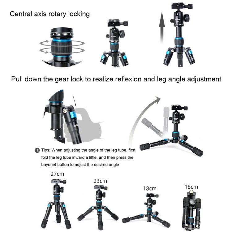 BEXIN V30 Adjustable Aluminum Alloy Desktop Camera Tripod Mini Portable Folding Live Tripod(MS08-S) - free shipping - PMC TechLife - Order now!