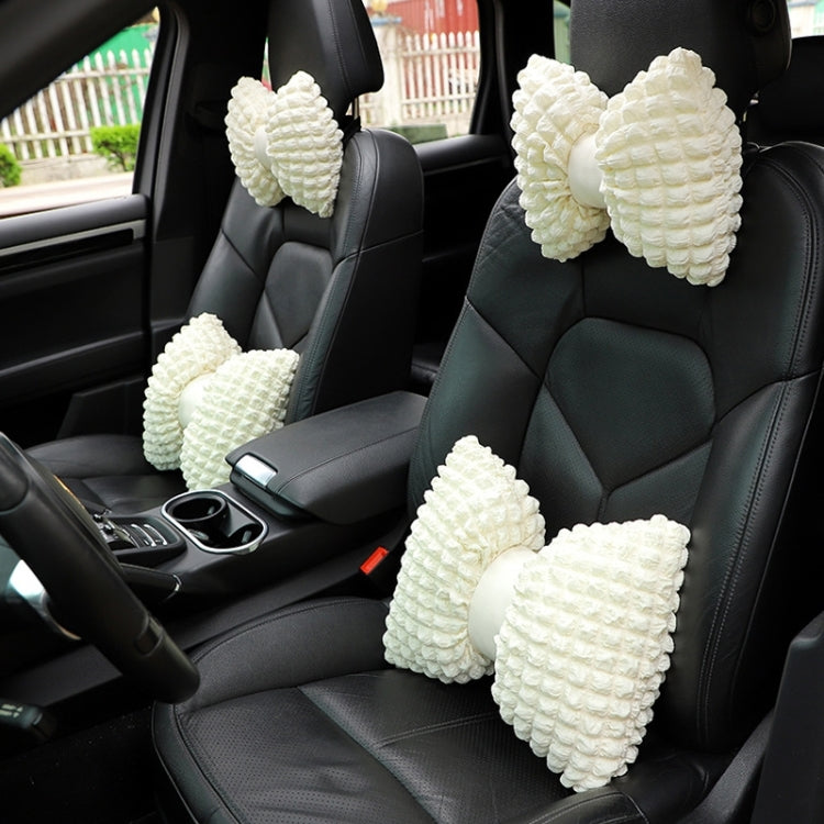 Car Seat Breathable And Comfortable Puff Pillow Upholstery, Color: Headrest Beige Brown - Seat Accessories by PMC TechLife | Online Shopping South Africa | PMC TechLife | Buy Now Pay Later Mobicred