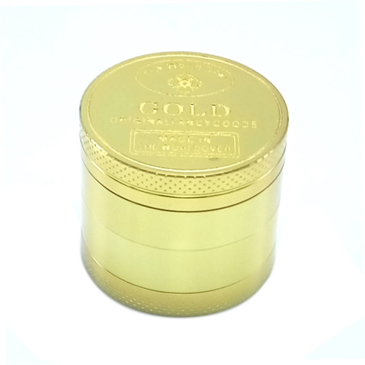40mm 4 Layers Gold Coin Pattern Zinc Tobacco Grinder - Cigarette Box & Ashtrays by PMC TechLife | Online Shopping South Africa | PMC TechLife | Buy Now Pay Later Mobicred