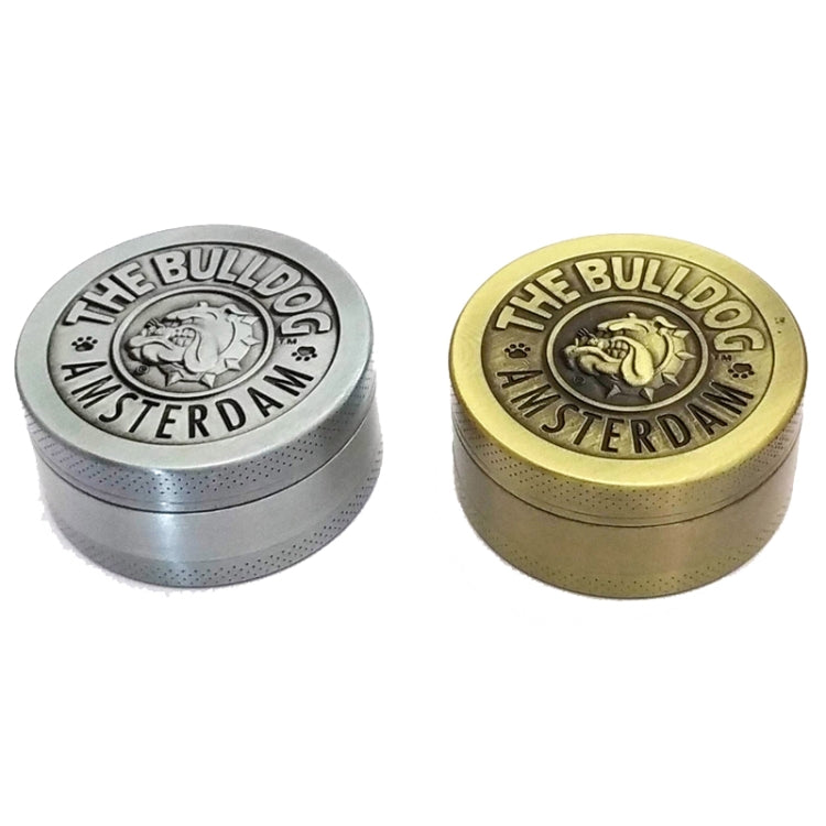 50mm  Bulldog Grinder Tobacco Herb Zinc Alloy Grinders, Spec: 3-layer Ancient Silver - Cigarette Box & Ashtrays by PMC TechLife | Online Shopping South Africa | PMC TechLife