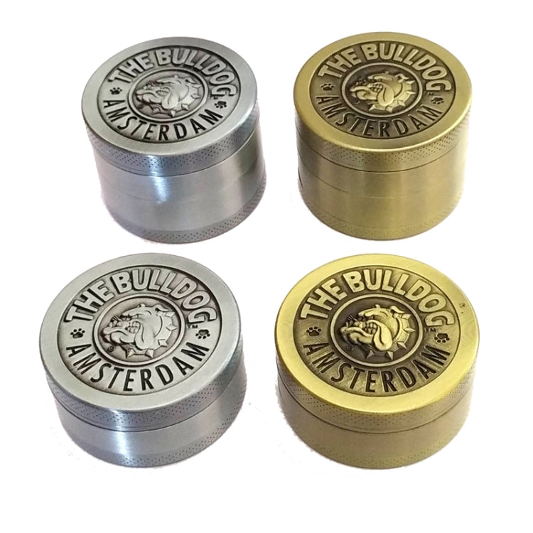 50mm  Bulldog Grinder Tobacco Herb Zinc Alloy Grinders, Spec: 3-layer Ancient Silver - Cigarette Box & Ashtrays by PMC TechLife | Online Shopping South Africa | PMC TechLife