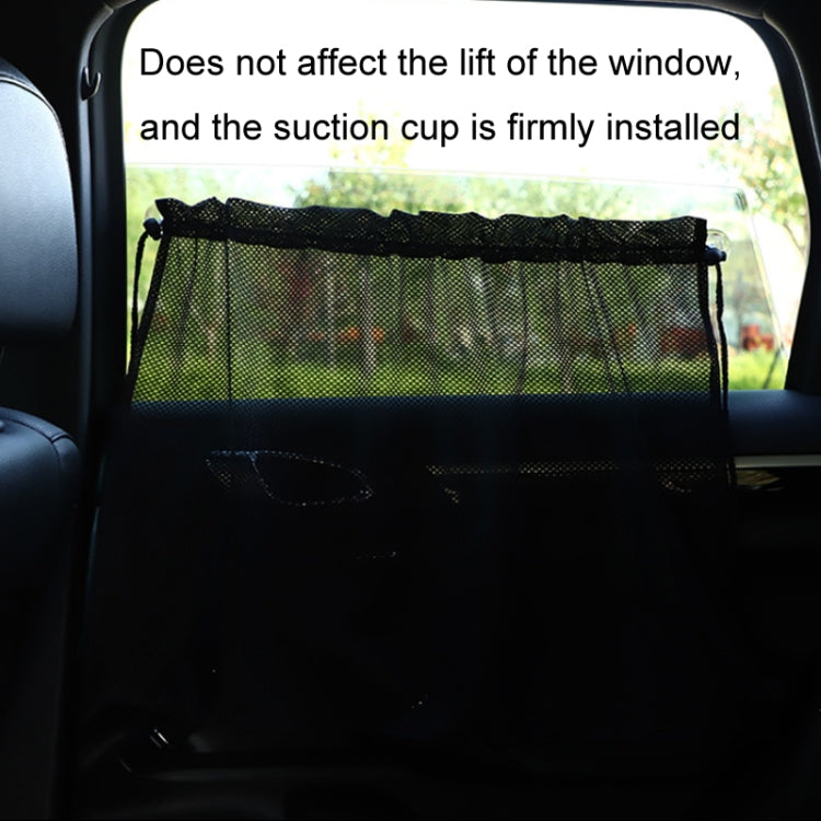 2pcs Car Curtain Sun Protection Mesh Suction Cup Sunshade(Black) - Window Foils & Solar Protection by PMC TechLife | Online Shopping South Africa | PMC TechLife