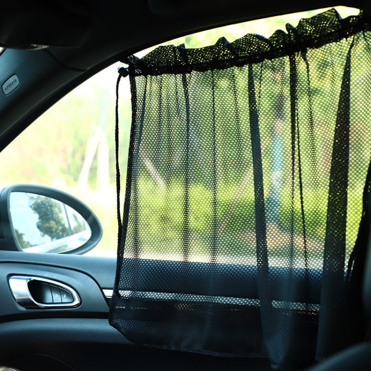 2pcs Car Curtain Sun Protection Mesh Suction Cup Sunshade(Black) - Window Foils & Solar Protection by PMC TechLife | Online Shopping South Africa | PMC TechLife