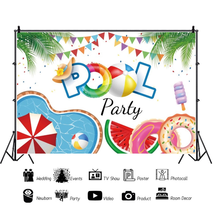 80x120cm Summer Pool Party Decoration Backdrop Swimming Ring Photography Background Cloth(11418487) - Other by PMC TechLife | Online Shopping South Africa | PMC TechLife
