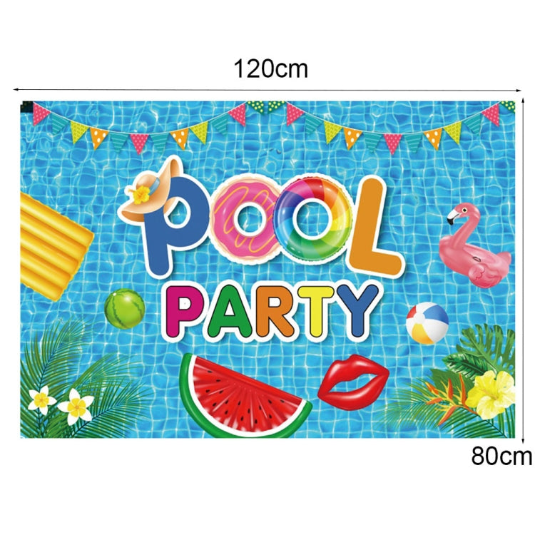 80x120cm Summer Pool Party Decoration Backdrop Swimming Ring Photography Background Cloth(12900866) - Other by PMC TechLife | Online Shopping South Africa | PMC TechLife