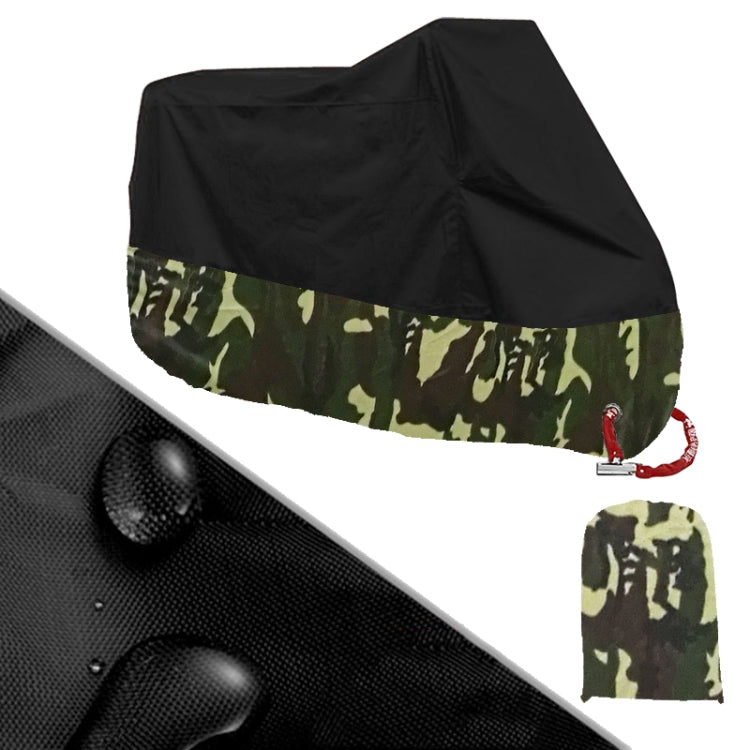 190T Motorcycle Rain Covers Dustproof Rain UV Resistant Dust Prevention Covers, Size: XXXXL(Black Camouflage) - Protective Gear by PMC TechLife | Online Shopping South Africa | PMC TechLife | Buy Now Pay Later Mobicred
