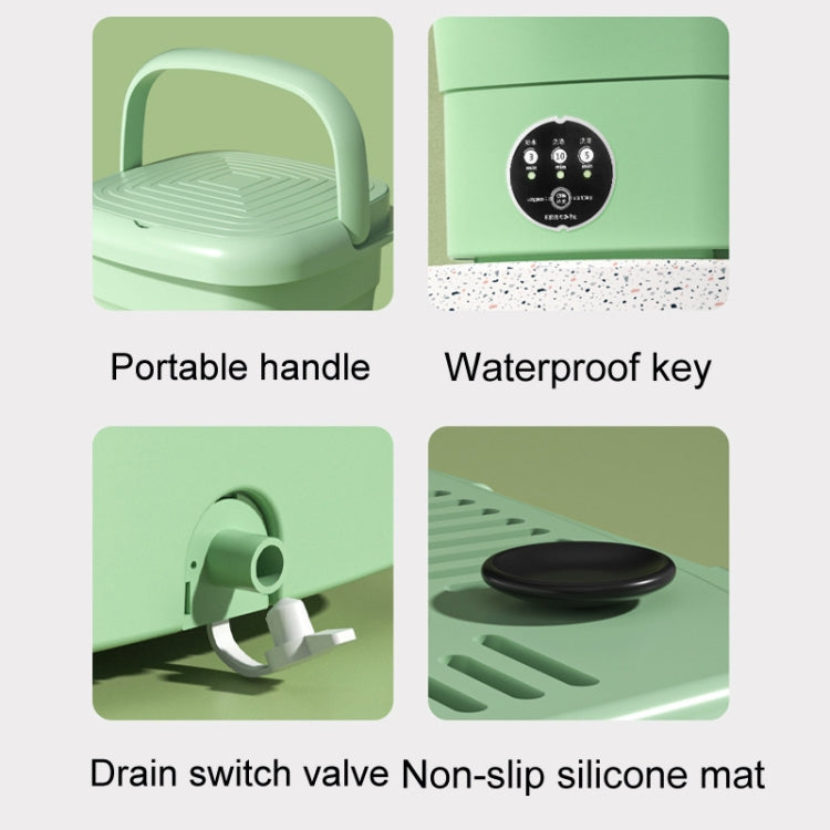 4.5L Mini Portable Folding Household Washing Machine Underwear Washer, Color: Fruit Green + Blue Light Antibacterial(UK Plug) - free shipping - PMC TechLife - Order now!