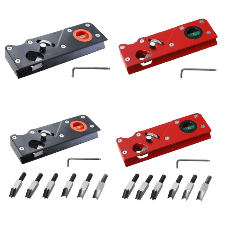 Woodworking Multi-Angle Chamfering Adjustable Depth Hand Planer, Color: Red + 6 Blades - free shipping - PMc TechLife - Order now!