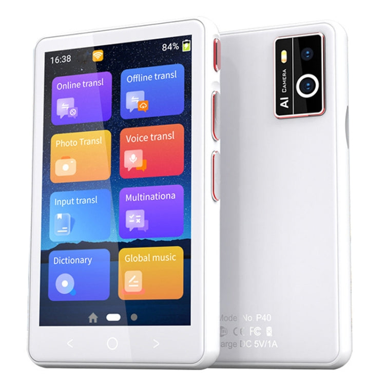 P40 Multi-country Smart Translator Simultaneous Interpretation Photo Offline Translation Recording to Translation(White) -  by PMC TechLife | Online Shopping South Africa | PMC TechLife | Buy Now Pay Later Mobicred