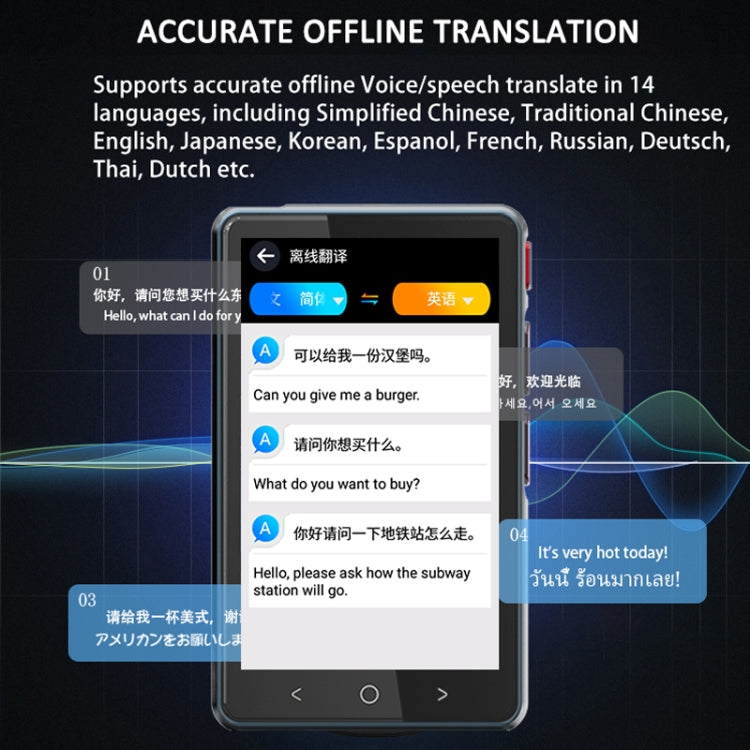 P40 Multi-country Smart Translator Simultaneous Interpretation Photo Offline Translation Recording to Translation(White) -  by PMC TechLife | Online Shopping South Africa | PMC TechLife | Buy Now Pay Later Mobicred