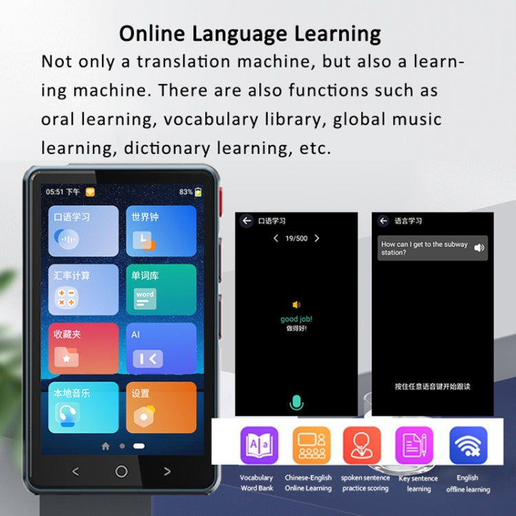 P40 Multi-country Smart Translator Simultaneous Interpretation Photo Offline Translation Recording to Translation(White) -  by PMC TechLife | Online Shopping South Africa | PMC TechLife | Buy Now Pay Later Mobicred