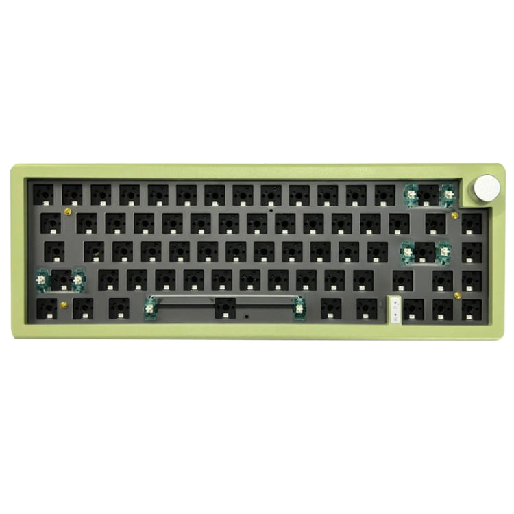67 Keys Three-mode Customized DIY With Knob Mechanical Keyboard Kit Supports Hot Plug RGB Backlight, Color: Green - free shipping - PMC Jewellery - Order now!