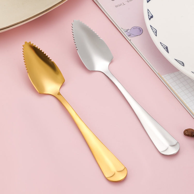 Stainless Steel Scraper Spoon Fruit Grapefruit Spoon Baby Digging Ball Spoon, Color: Gold - Cutlery Sets by PMC TechLife | Online Shopping South Africa | PMC TechLife | Buy Now Pay Later Mobicred