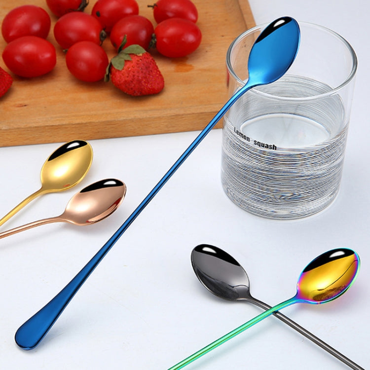 304 Stainless Steel Long Handle Thickened Pointed Spoon Coffee Ice Drink Mixing Spoon, Color: Titanium Black - Cutlery Sets by PMC TechLife | Online Shopping South Africa | PMC TechLife | Buy Now Pay Later Mobicred