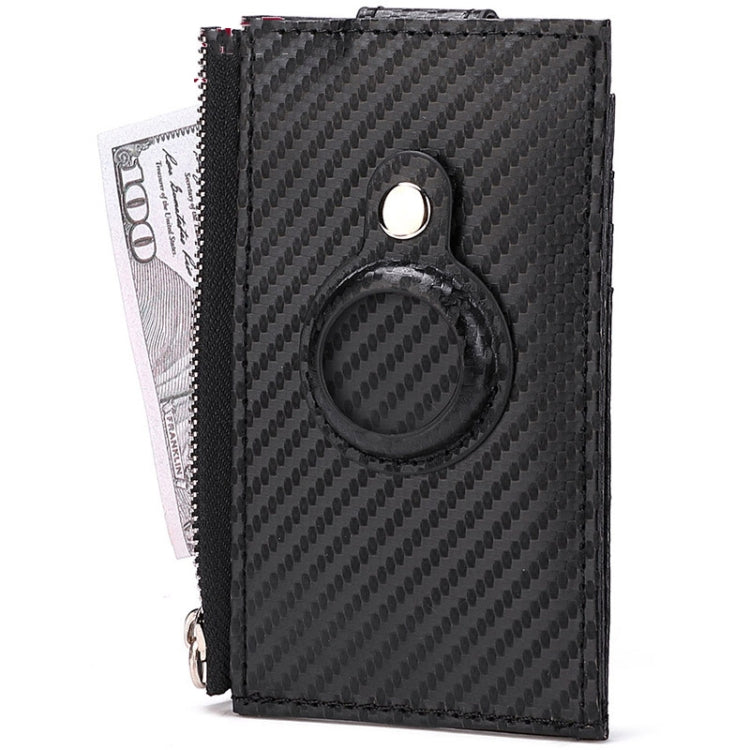 For Airtag Tracker Case Carbon Fiber Credit Card Holder Wallet(Black) - Wallet Series by PMC TechLife | Online Shopping South Africa | PMC TechLife | Buy Now Pay Later Mobicred
