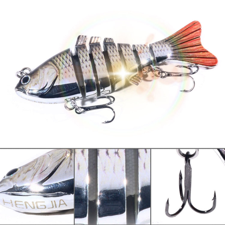 HENGJIA 10cm 24g Bionic Multi-Section Fish Bait Plastic Electroplating Fake Bait(1) - Fishing Lures by HENGJIA | Online Shopping South Africa | PMC TechLife | Buy Now Pay Later Mobicred