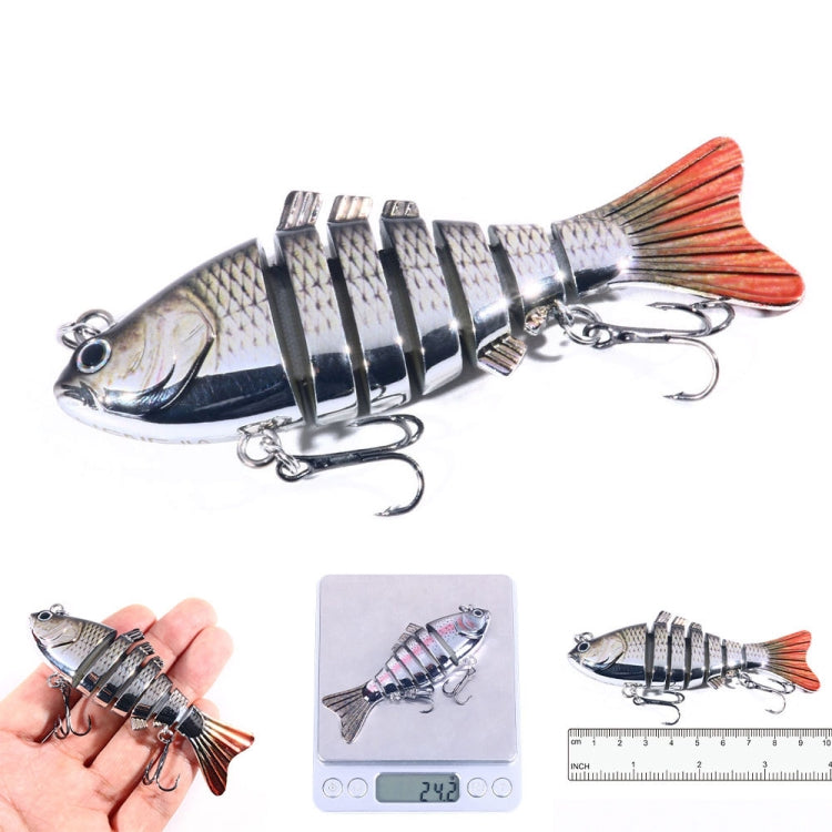 HENGJIA 10cm 24g Bionic Multi-Section Fish Bait Plastic Electroplating Fake Bait(6) - free shipping - PMC TechLife - Order now!