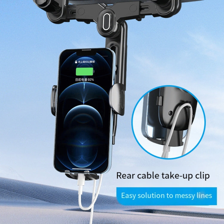 Car Rearview Mirror Navigation Retractable Multifunctional Mobile Phone Holder(Green) - Car Holders by PMC TechLife | Online Shopping South Africa | PMC TechLife | Buy Now Pay Later Mobicred