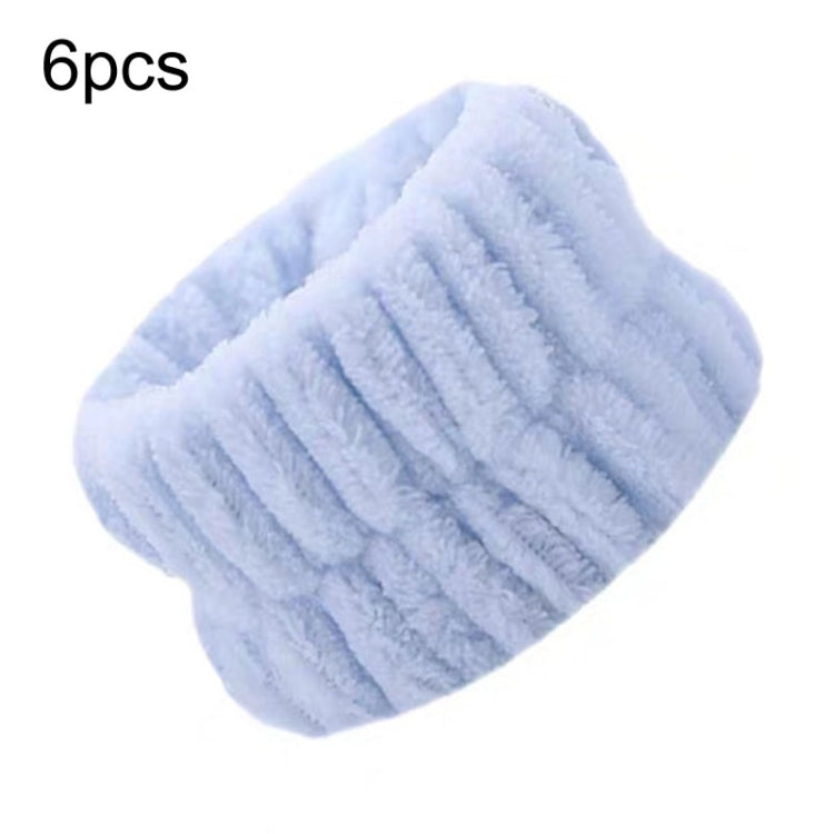 6pcs Washing Anti-Humidity Washing Face Wrist Strap Sports Sweat-Wiping Bracelet Sweat-Absorbing Sleeve(Light Blue) - free shipping - PMC TechLife - Order now!