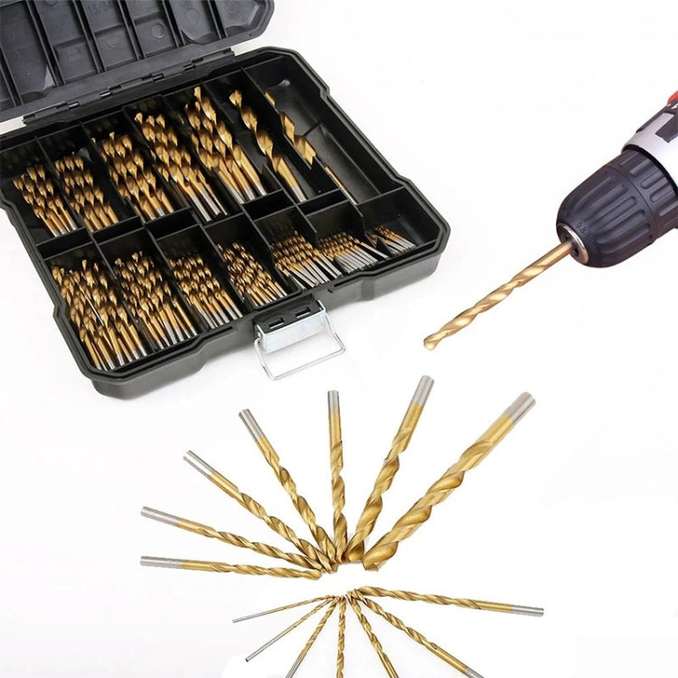 99-in-1  Titanium Drill Bit Set High-Speed Steel Drill Bits - Drill & Drill Bits by PMC TechLife | Online Shopping South Africa | PMC TechLife