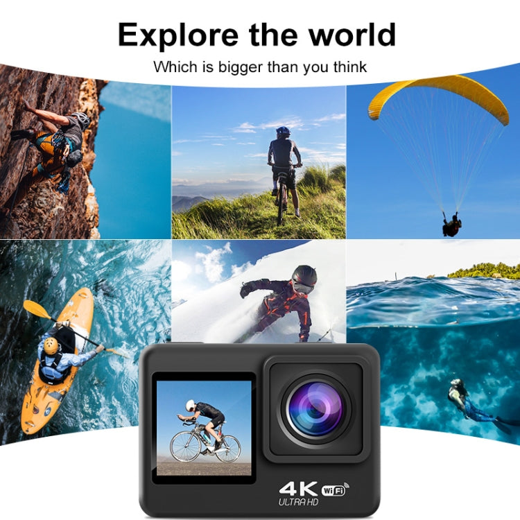 WIFI Color Dual-Screen HD 4K Video Outdoor Waterproof Sports Camera(AT-Q60AR) - Sports Camera by PMC TechLife | Online Shopping South Africa | PMC TechLife | Buy Now Pay Later Mobicred