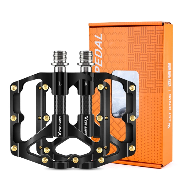WEST BIKING 3 Bearings Ultralight Carbon Fiber Bushing Mountain Bike Pedal(Red) - free shipping - PMc TechLife - Order now!