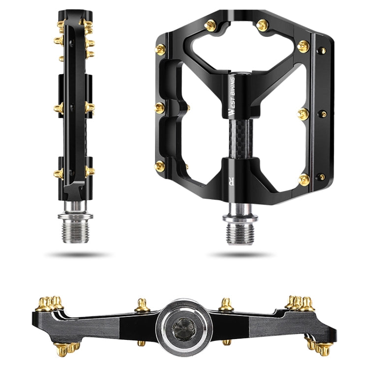 WEST BIKING 3 Bearings Ultralight Carbon Fiber Bushing Mountain Bike Pedal(Black) - free shipping - PMc TechLife - Order now!