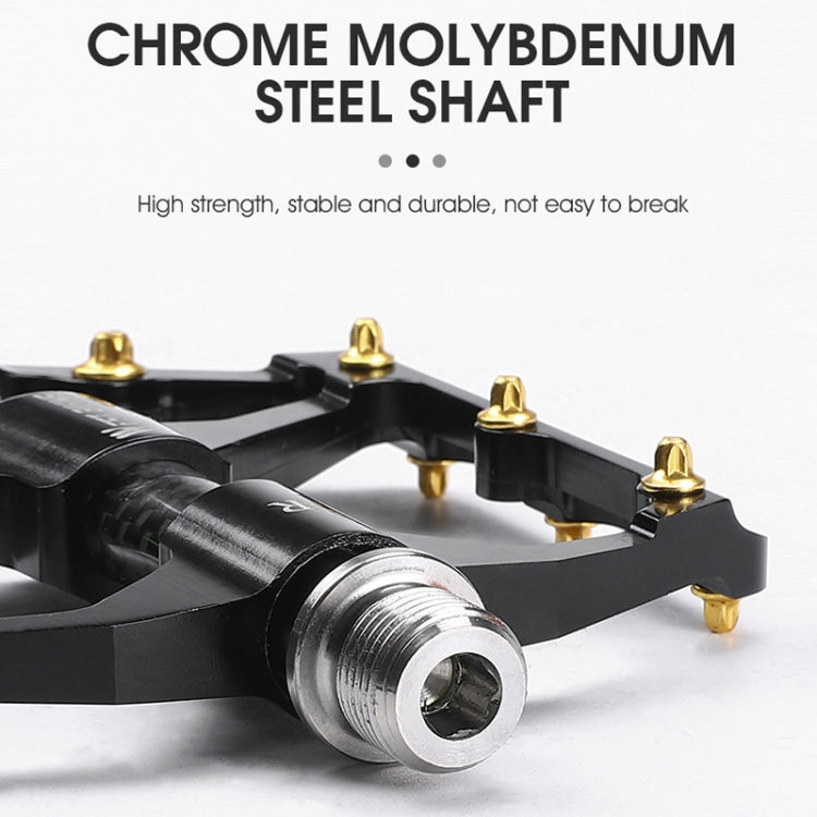 WEST BIKING 3 Bearings Ultralight Carbon Fiber Bushing Mountain Bike Pedal(Titanium) - Pedals by WEST BIKING | Online Shopping South Africa | PMc TechLife | Buy Now Pay Later Mobicred