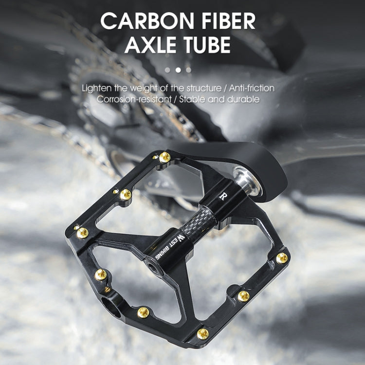 WEST BIKING 3 Bearings Ultralight Carbon Fiber Bushing Mountain Bike Pedal(Black) - free shipping - PMc TechLife - Order now!
