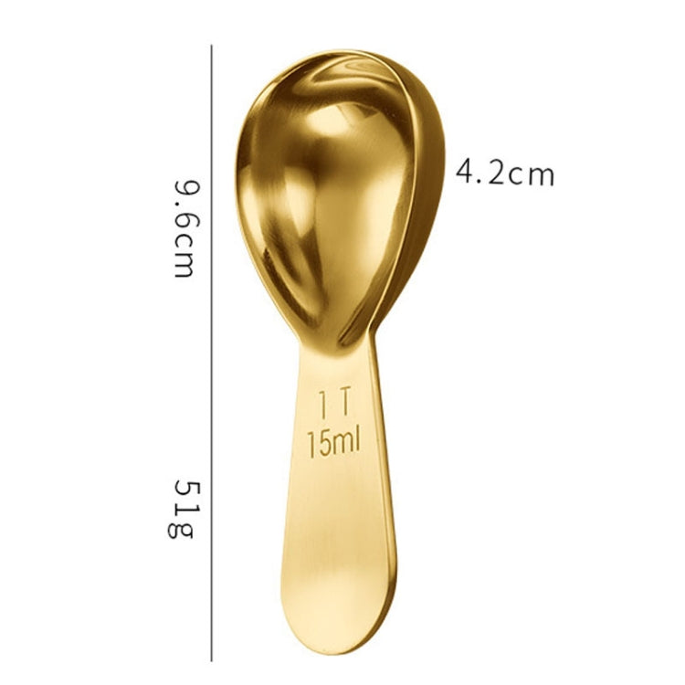 15ml 304 Stainless Steel Thickened Coffee Spoon With Scale Measuring Bean Spoon, Color: Gold - Coffee Tools by PMC TechLife | Online Shopping South Africa | PMC TechLife | Buy Now Pay Later Mobicred