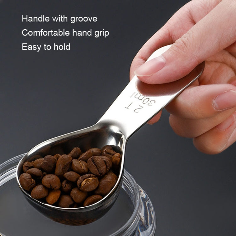 15ml 304 Stainless Steel Thickened Coffee Spoon With Scale Measuring Bean Spoon, Color: Black - Coffee Machine & Accessories by PMC TechLife | Online Shopping South Africa | PMC TechLife | Buy Now Pay Later Mobicred