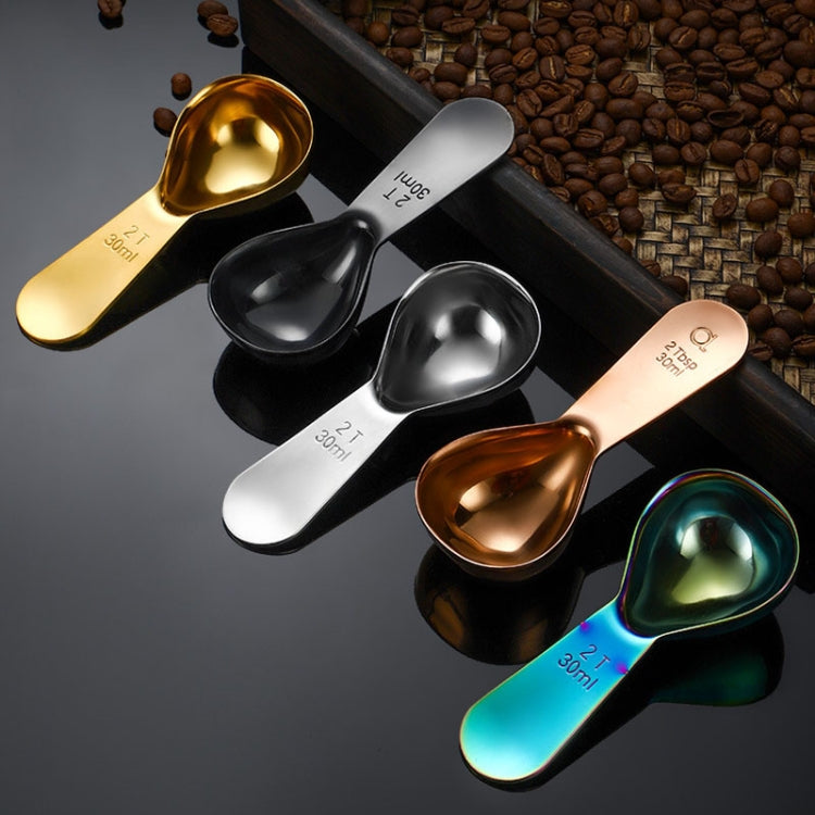 30ml 304 Stainless Steel Thickened Coffee Spoon With Scale Measuring Bean Spoon, Color: Black - Coffee Tools by PMC TechLife | Online Shopping South Africa | PMC TechLife | Buy Now Pay Later Mobicred
