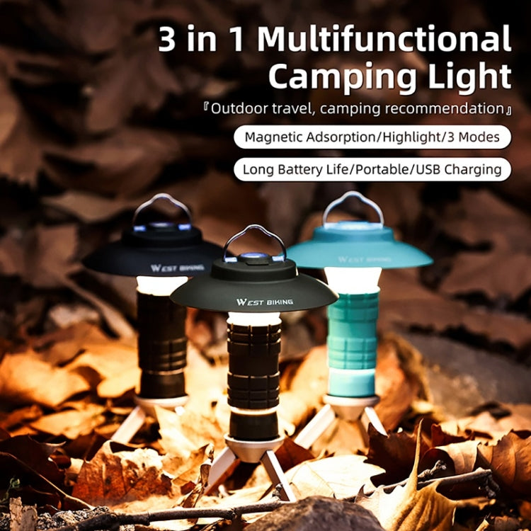 WEST BIKING Outdoor Lighthouse Camping Light LED Portable Magnetic Emergency Flashlight(Army Green) - Camping Lighting by WEST BIKING | Online Shopping South Africa | PMC TechLife | Buy Now Pay Later Mobicred