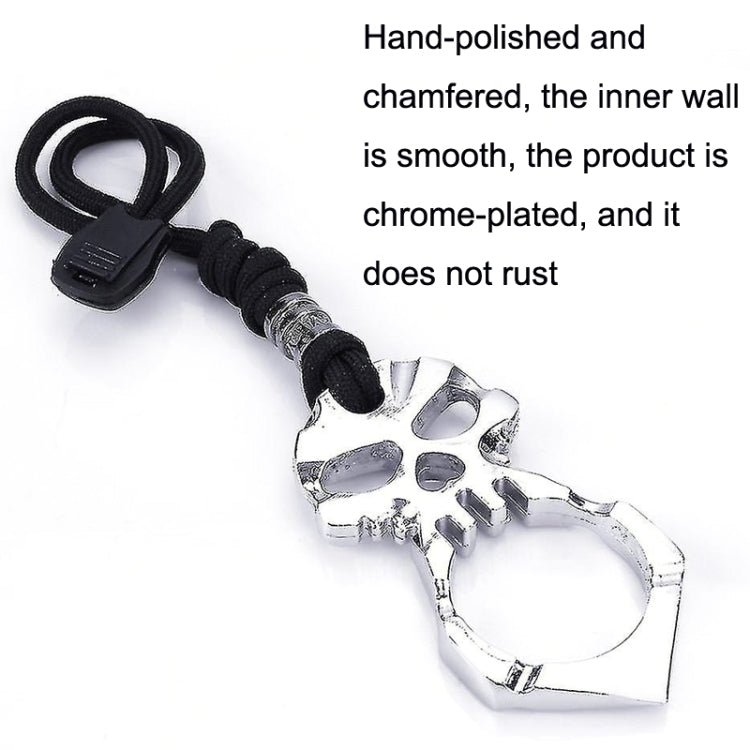 Rose Thorn Single Finger Buckle Self-defense Broken Window Keychain(Silver) - Key Rings by PMC TechLife | Online Shopping South Africa | PMC TechLife
