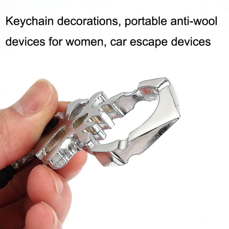 Rose Thorn Single Finger Buckle Self-defense Broken Window Keychain(Silver) - Key Rings by PMC TechLife | Online Shopping South Africa | PMC TechLife
