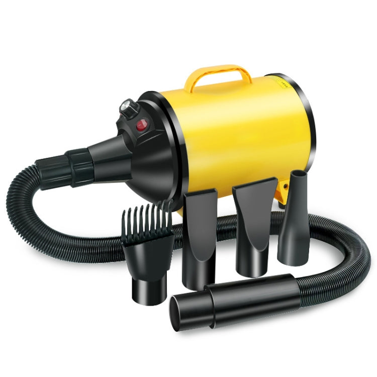 2100W Dog Dryer Stepless Speed Pet Hair Blaster Pet Water Blower 220V UK Plug(Black and Yellow) - Blower & Drying by PMC TechLife | Online Shopping South Africa | PMC TechLife | Buy Now Pay Later Mobicred