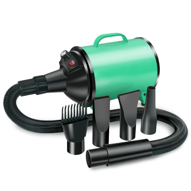 2100W Dog Dryer Stepless Speed Pet Hair Blaster Pet Water Blower 220V EU Plug(Green Black) - Blower & Drying by PMC TechLife | Online Shopping South Africa | PMC TechLife | Buy Now Pay Later Mobicred