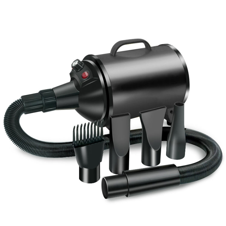 2100W Dog Dryer Stepless Speed Pet Hair Blaster Pet Water Blower 220V EU Plug(Pure Black) - free shipping - PMC TechLife - Order now!